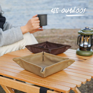 
CLS camping storage tray travel storage box camping portable folding square debris storage tray camping storage