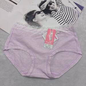 Caitian underwear medium low waist boxer briefs 36115 women's pants modal cotton blend striped girl students simple