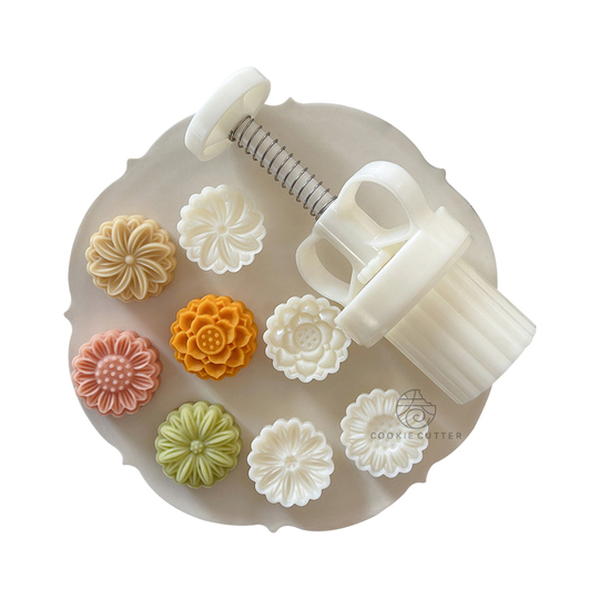 Moule à Gâteaux De Lune Et Biscuits | Forme Haricot Mungo Et Pie | ABS Qualité Alimentaire | Pour Pâtisserie Maison | Set Avec Tampon - 4