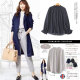 Foreign Trade Daily Single Women's Flag Cuff Shirt Spring New Style Wood Earring Round Neck Loose Fashion Polka Dot Shirt
