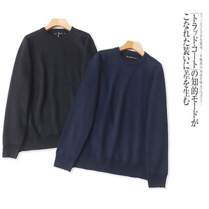 
FF8720 foreign trade European and American single men's sweater winter new round neck pullover loose solid color bottoming sweater