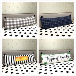 ins Scandinavian Minimalist All-Cotton Headboard Cushion Long Pillow Bed Large Backrest Bed Cushion Tatami Bed Cushion Double
