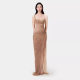 2025 summer new pure sexy lace solid color one-shoulder dress dress small dress design sense 1740
