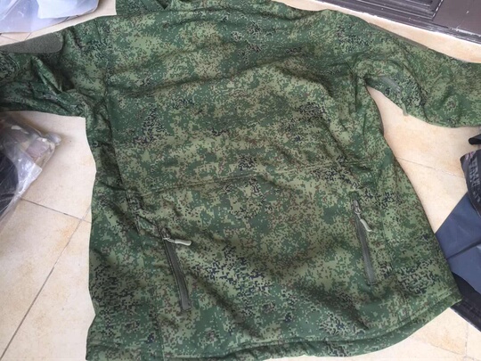 ロシアEMR迷彩ソフトシェルジャケット - フリース裏地付き防水