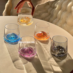 Mount Fuji Cup, Vintage Ice Mountain Cup, Japanese Style ins Fengguan Mountain Cup, Household Tea Cup, Whiskey Glass, Liquor Glass