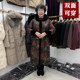 Noble Mom's new winter hooded fur one-piece mink velvet coat for women over 50 years old, warm and reversible