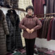 
Middle-aged mother's new winter hooded cotton coat outer mid-length knitted splicing 40-50 year old cotton coat