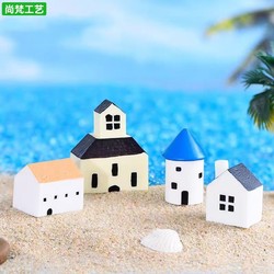 Castle, Church, Moss Micro-Landscape Ornaments, Mediterranean-Style Zakka House, Creative Ornaments and Crafts