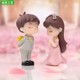 New Cartoon Wedding Couple Micro Landscape Plastic Gardening Ornaments DIY Wedding Couple Cake Decoration Crafts