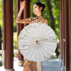 Classical Oil Paper Umbrella - Elegant Chinese Style Dance Umbrella  