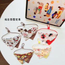 Pet Triangle Bandana Bib for Dogs and Cats, Cute Cartoon Print Triangle Bandana Bib