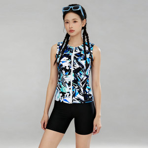 Women's swimsuit split two-piece set 2026 new high-end professional sports belly-covering slimming swimming pool special for women