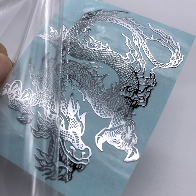 China Wind Dragon Phoenix Phoenix Phoenix Phone Metal Patch Ultra -thin Pure Gold Plating notebook computer decoration stickers