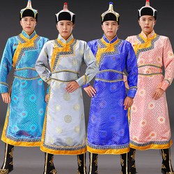 New Mongolian Clothing Men's Robes Mongolian Stage Performances Serve Ethnic Minorities Daily Life Mongolian Robes
