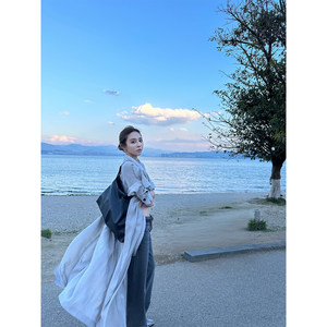 
NanaByNana [Madrid Holiday] Old Money Relaxed Lightweight Sunscreen Windbreaker Women's Summer Long Silhouette Jacket