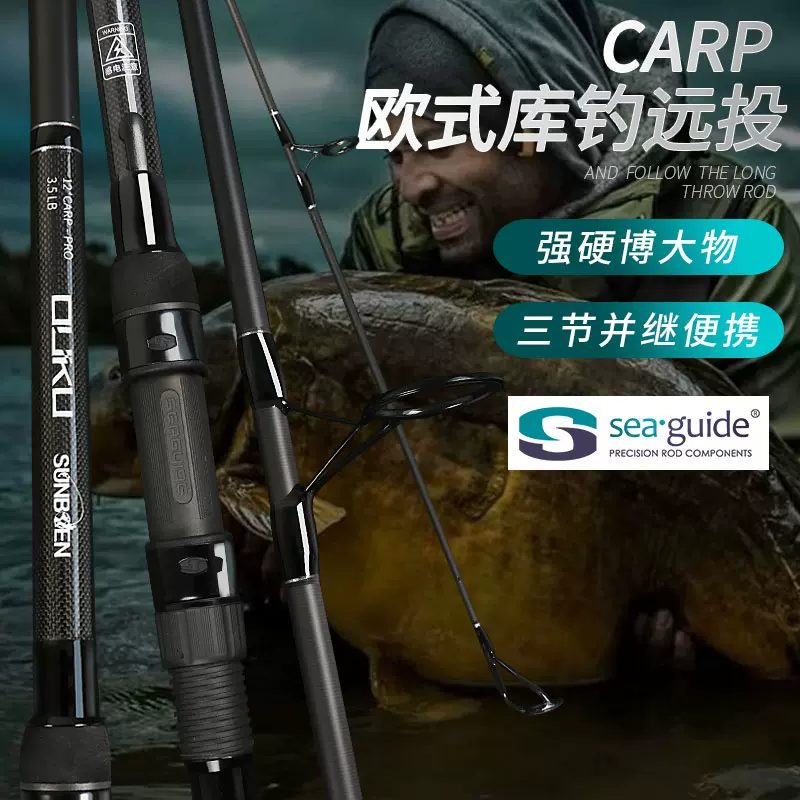 三本欧鲤库钓竿carp竿3.6m3.9米欧洲库钓远投竿3节并继欧式鲤鱼竿