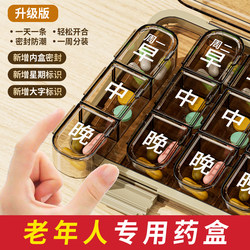 German Elderly People's Medicine Dispensing Box, Portable Dispensing Box for Seven Days a Week, Medication Reminder, Three Meals a Day, Forgetful Small Medicine Box