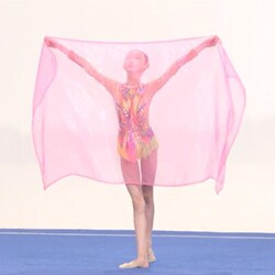 Dance Veil, Artistic Gymnastics Props, Red Silk Scarf, Wanjiang Underwater Velvet Flower, Light and Transparent, Flowing Dance Accessories