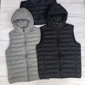 Autumn and winter new model 2021 wild casual men's and women's hooded hooded down cotton cotton sleeveless vest couple dress large size horses