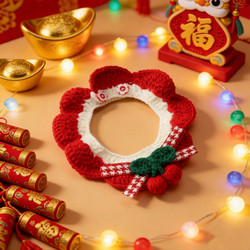 Cat Scarf Pet Knitted Collar Dog Cute Scarf Small Dog Bichon Teddy Pomeranian Corgi Bib