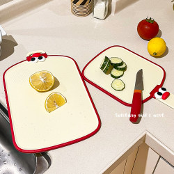 Antibacterial and Mold-Resistant Cutting Board for Home Use, Food-Grade Chopping Board, Special Board for Cutting Fruits, Double-Sided, Portable Board for Rental Housing