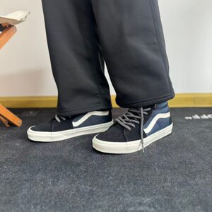 
VANS SK8 HI high-top men's and women's lace-up retro all-match casual shoes black and white VN000CMXLKZ