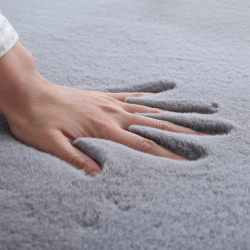 ins Faux Rabbit Fur Living Room Coffee Table Rug, Bedroom Rug That Can Be Slept on and Sat On, Girly Bedside Rug, Cat-Friendly Rug for Children's Room