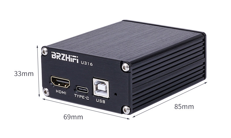 Titanium XMOS 316 Asynchronous USB to Coaxial Optical Fiber Digital  Interface 3rd Gen HDMI DSD512