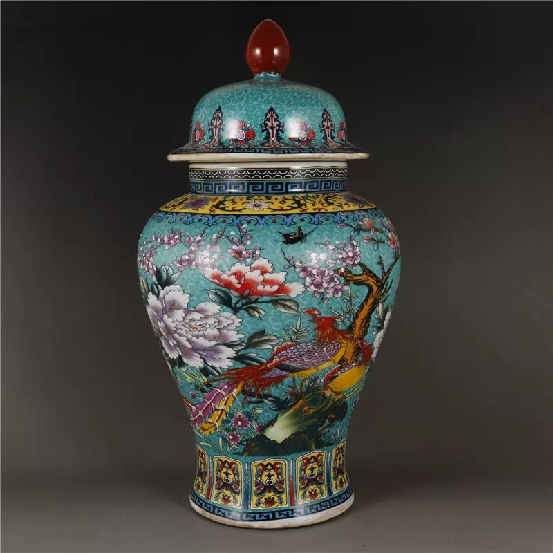 大清 乾隆 高さ35.2CM 紛彩花鳥瓶 骨董品 擺件 古賞物 傳世家珍 陶磁器 大清 乾隆 高さ35.2CM 紛彩花鳥瓶 骨董品 擺件 古賞物 傳世家珍