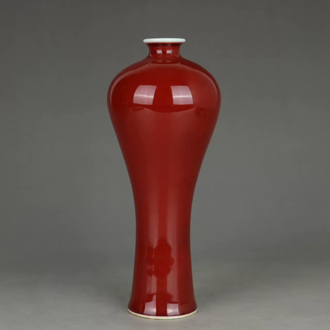 さらし 中国 辰砂紅釉 珊瑚釉梅瓶 M R4734B - 美術品/アンティーク