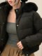Korean chic autumn and winter hooded bread suit wool collar short fashionable thickened warm velvet cotton jacket for women