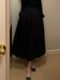 South Korea Chic spring temperament retro, thin waist, high -waisted high -waisted A -line skirt mid -length pleated skirt female woman