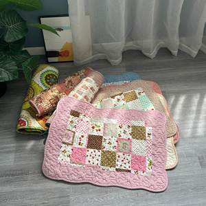 
Water-absorbing fabric pure cotton foot pad cotton quilted pet pad small floor mat bathroom door mat foreign trade washable