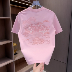 Foreign Trade Clearance~ Withdrawn Items, Bargain Trendy Brand, Unique National Trend Brand, Pure Cotton Short-Sleeve T-Shirt with Print, Versatile Casual Top