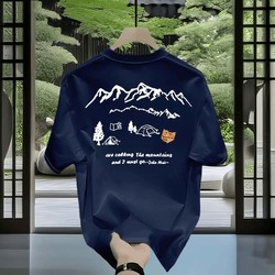 Foreign Trade Clearance~ Trendy Design Printed Pure Cotton Short-Sleeve T-Shirt, Versatile for Summer, High Street Style, Loose Fit Top