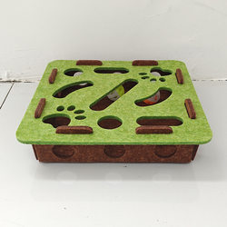 Cat Toy Self-Entertainment Gadget for Kittens, Pet Cat Puzzle Maze, Felt Box with Hole, Cat Teaser Bell Ball