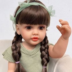 Simulation Baby Doll Full Soft Glue Cute Princess Girl Children's Toys Soft And Pinchable Dress Up Reborn Baby