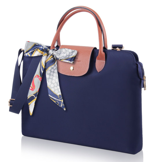 
Laptop bag 14-inch women's handheld 15-point 6 Apple 16 Huawei Lenovo air Xiaoxin accessories storage liner bag high-end sense with shoulder straps Business commuter crossbody tote bag briefcase