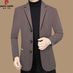 Pierre Cardin Genuine Men's Suit Business Casual Single-Breasted Men's Spring and Autumn Middle-Aged Three-Button Blazer