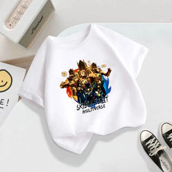 Ultimate Titan Clock Man Boys' T-Shirt Short Sleeve Pure Cotton Summer Children's Clothing Cartoon Casual Girls' Tops