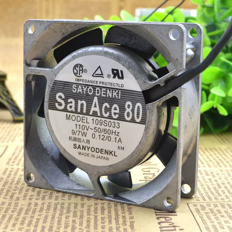 原装山洋8025 8CM 110V 109S033 9W 0.12/0.1A SAN ACE 80风扇-Taobao