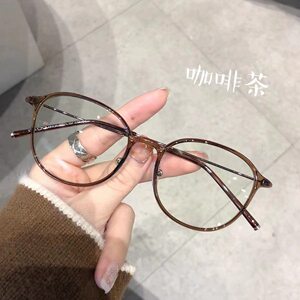 Shenyue Same 6G ultra -light sugar myopia glasses female can match the digital face, face face, small tea color eyes frame, mirror frame