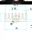 Tản Nhiệt Nhôm Dải Nhiệt Băng Keo 2 Mặt Định Tuyến Chip Mô Đun Nhiệt Làm Mát Tản Nhiệt 16*16*6MM đen quạt 12v tản nhiệt Linh kiện tản nhiệt