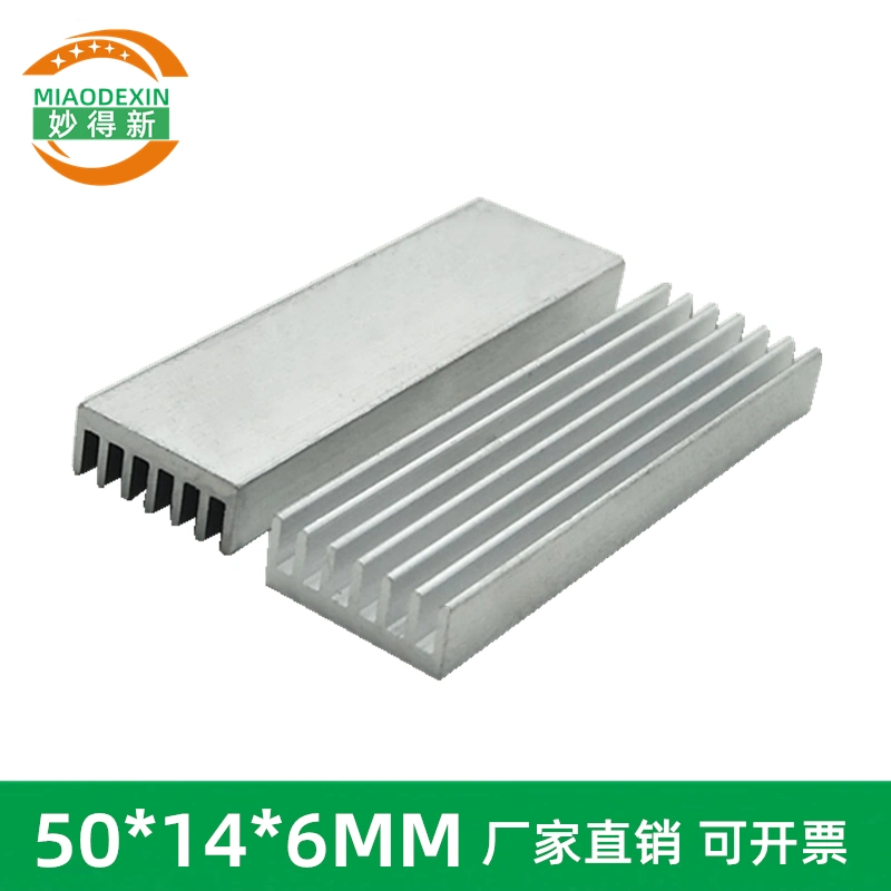 Tản nhiệt điện tử 50*14*6MM tản nhiệt nhôm chất lượng cao dải nhiệt nhà máy bán trực tiếp