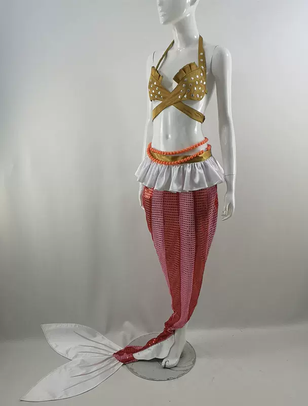 Cos服海賊王one Piece 人魚島白星公主しらほし美人魚服裝