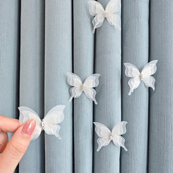 Light Luxury Curtain Decoration Accessories Diamond Tulle Butterfly Embellishment Pin-Style Pendant Colorful Home Decoration Hanging Ornament