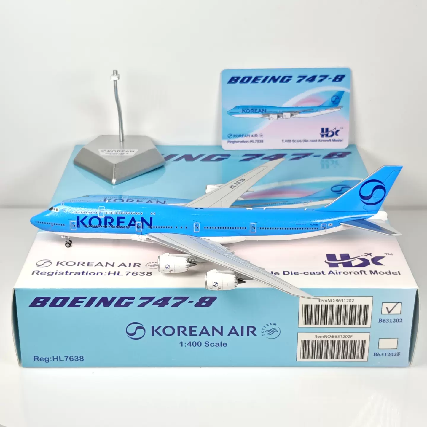 大韓航空 B747-8i 新塗装 HL7638 HX Models 1/400 fit=scale-down,w=1200