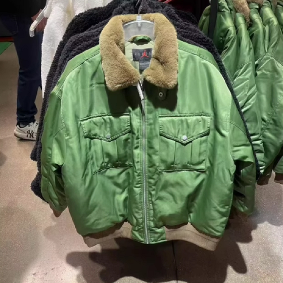 
Nike/Nike Jordan Women's Windproof Warm Sports Casual Fleece Collar Cotton Jacket FB5089-340