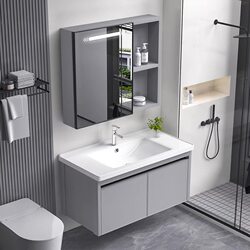Honeycomb Aluminum Bathroom Cabinet Combination with Integrated Ceramic Washbasin Cabinet, Bathroom Washbasin, Bathroom Vanity Integrated Cabinet