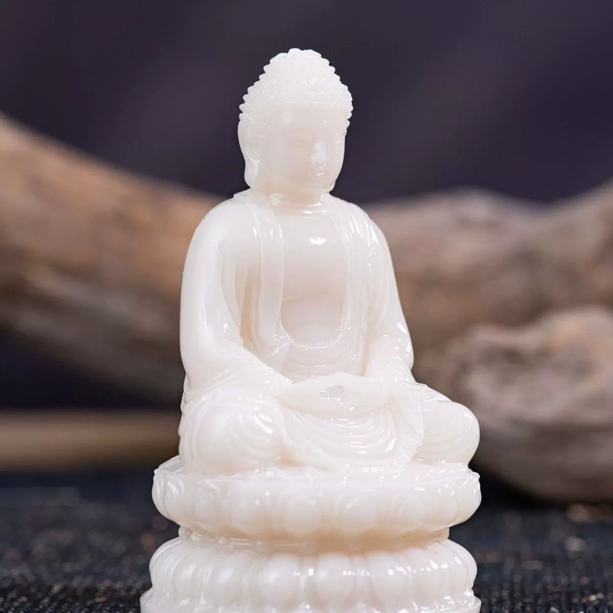 保真和田玉白玉大日如来摆件佛祖自在观音佛玉石雕刻镇